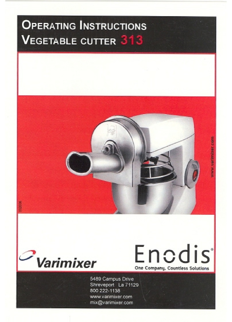 Varimixer Enodis 313 operating instructions