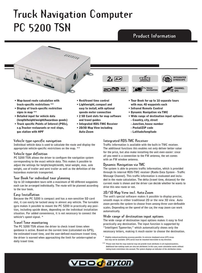 VDO PC 5200  - User manual