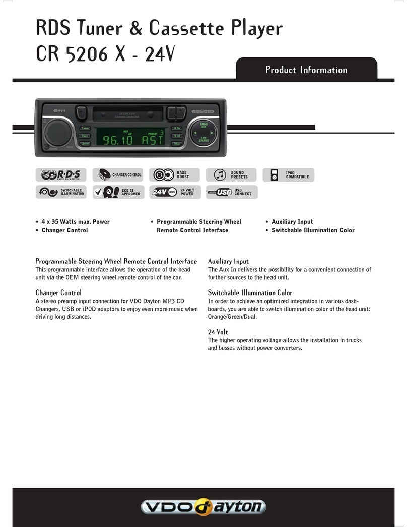 VDO CR 5206 X - 24V User manual