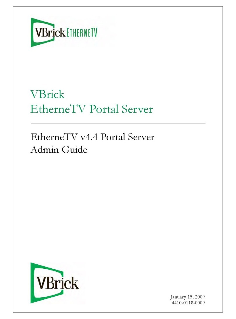 VBrick Systems ETHERNETV 4410-0118-0009 Admin guide