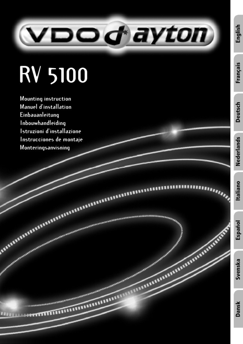 VDO CCD Backing Up Camera RV 5100 User manual