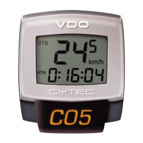 VDO Cyclecomputing Cytec C05+ User manual