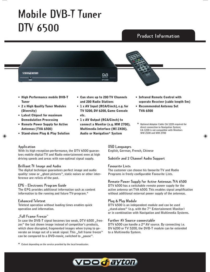 VDO DTV 6500 Product information