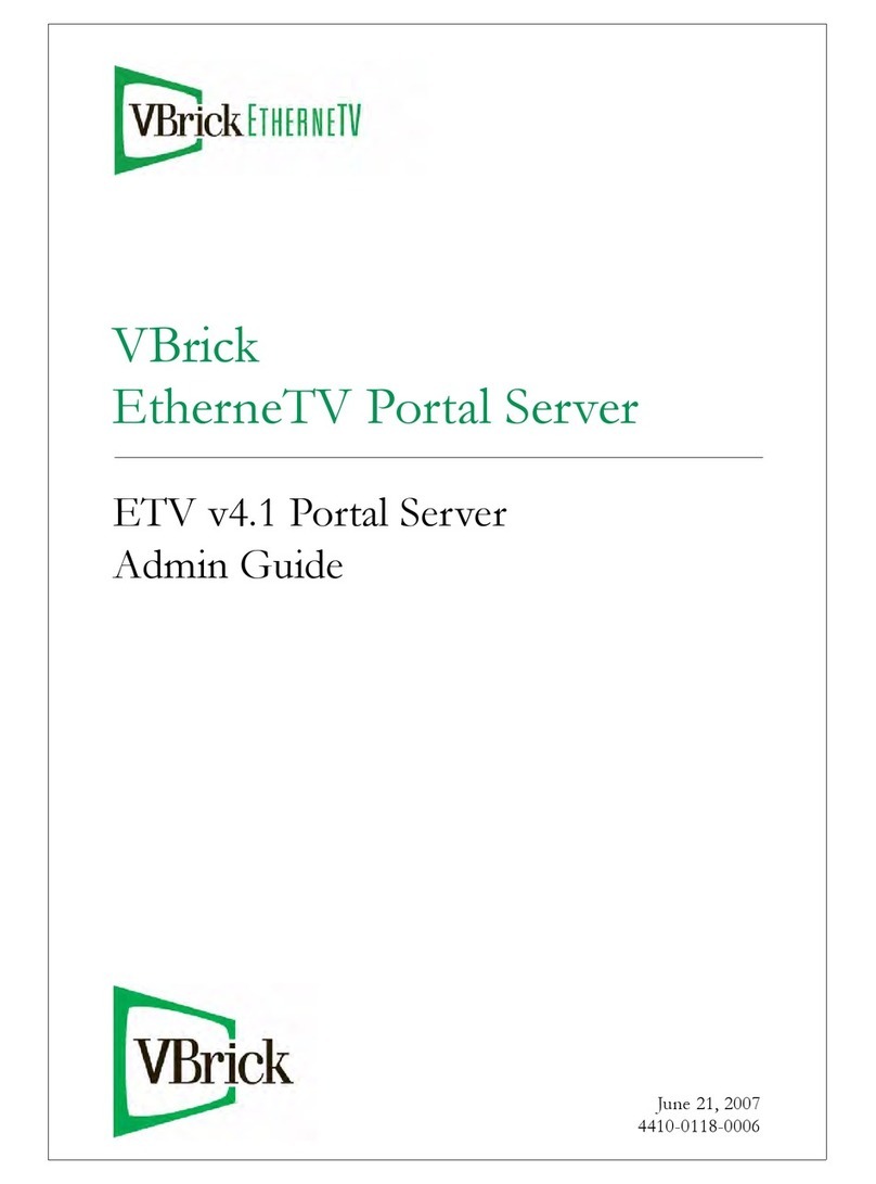 VBrick Systems Portal Server ETV v4.1 Admin guide
