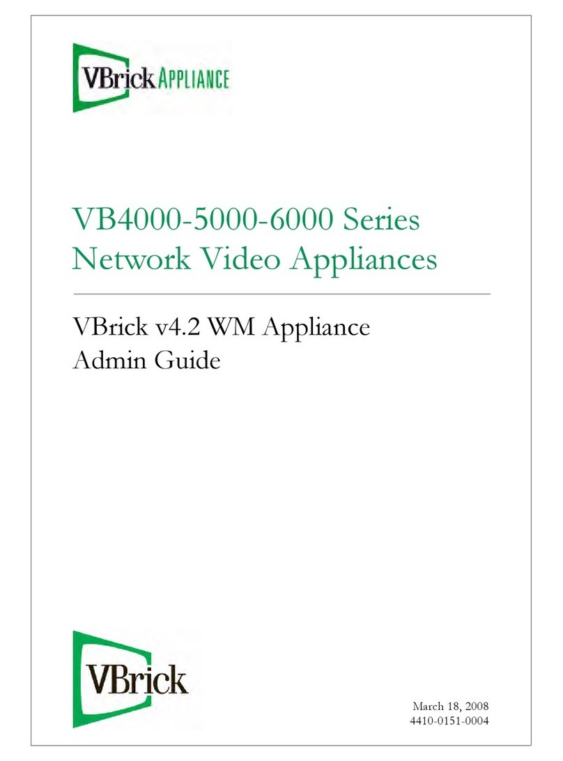 VBrick Systems VBRICK APPLIANCE VB4000 Admin guide