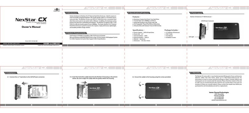 Vantec External Hard Drive Enclosure NexStar CX owner's manual