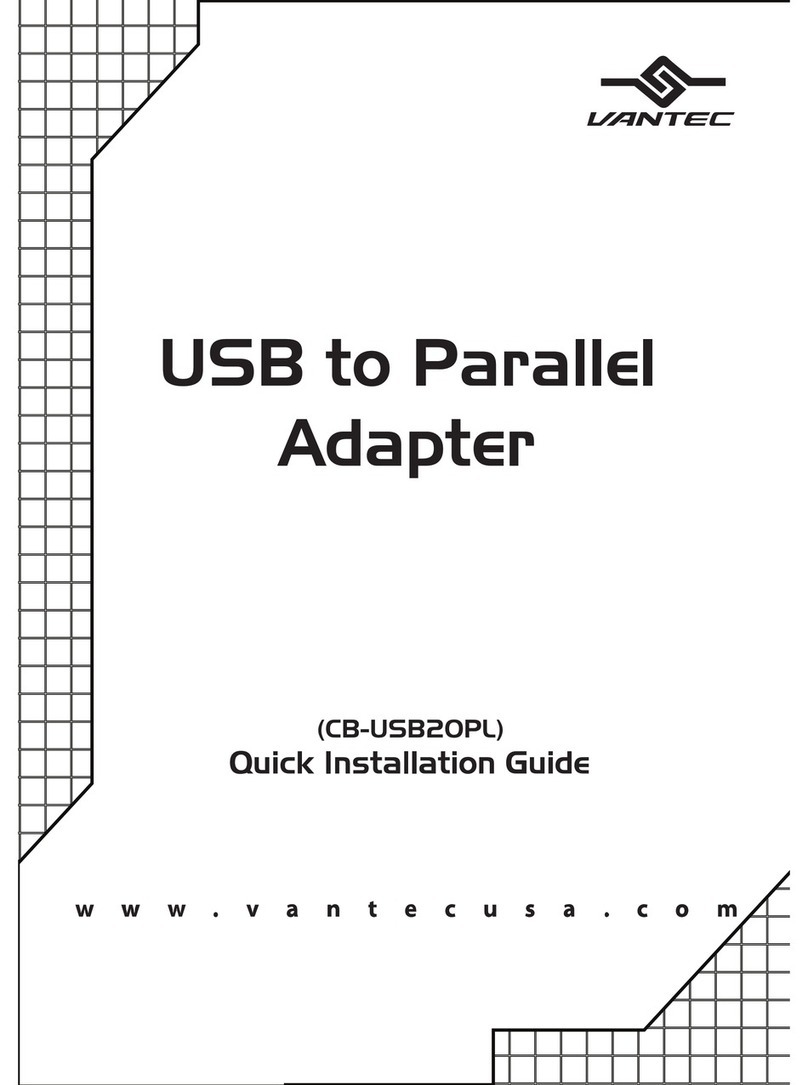 Vantec CB-USB20PL Quick installation guide Vantec CB-USB20PL Quick installation guide
