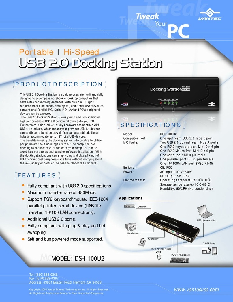 Vantec DSH-100U2 User manual