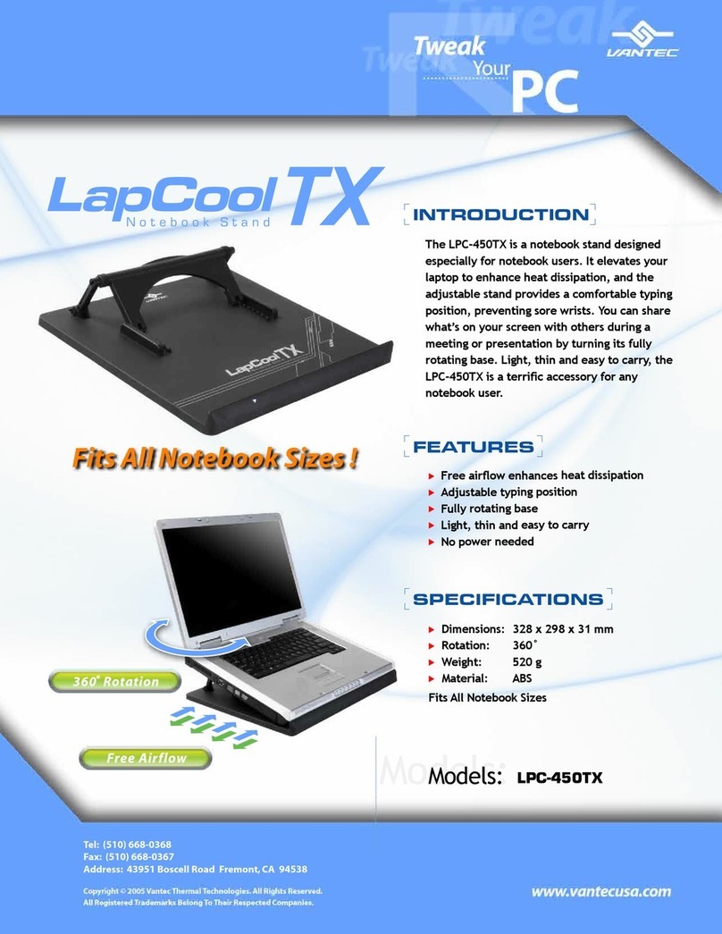 Vantec LapCoolTX LPC-450TX User manual