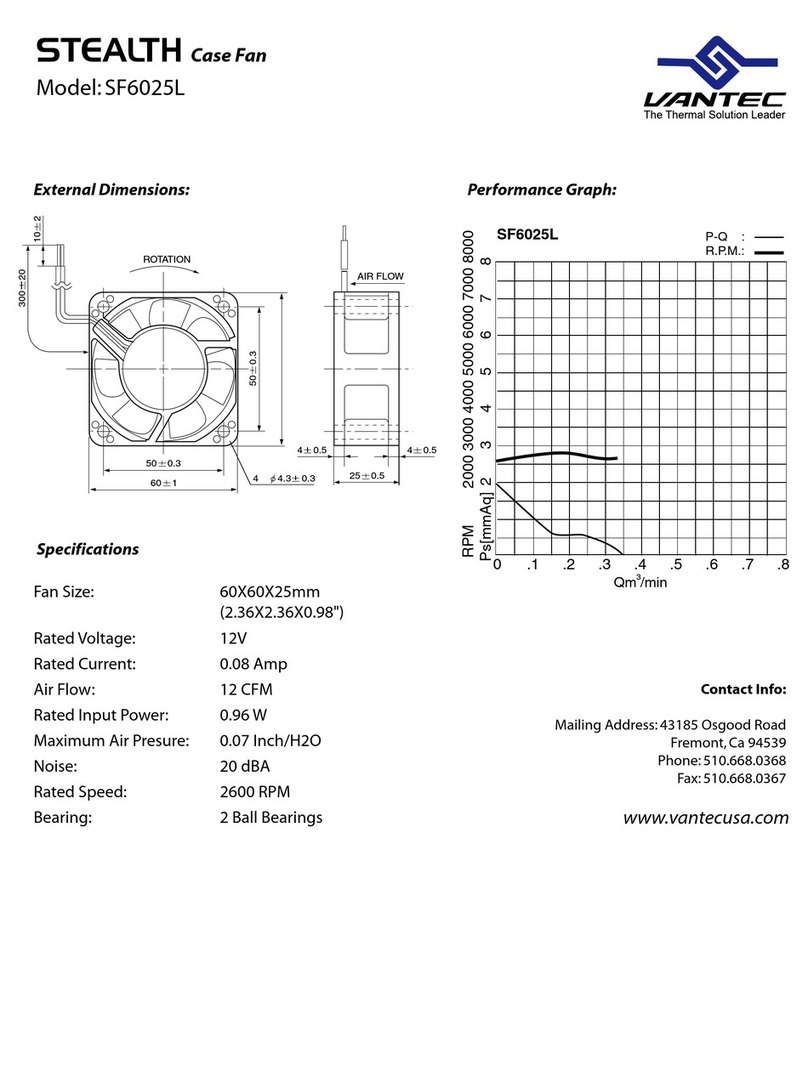 Vantec STEALTH SF6025L Specifications