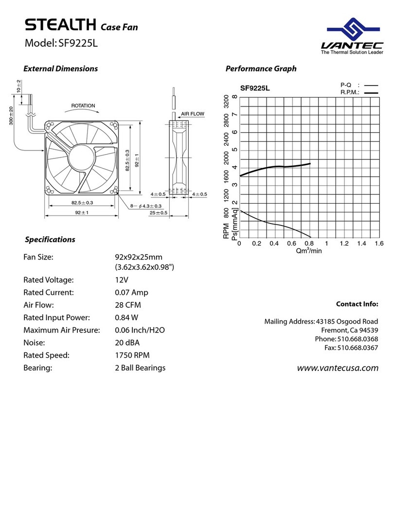 Vantec STEALTH SF9225L Specifications