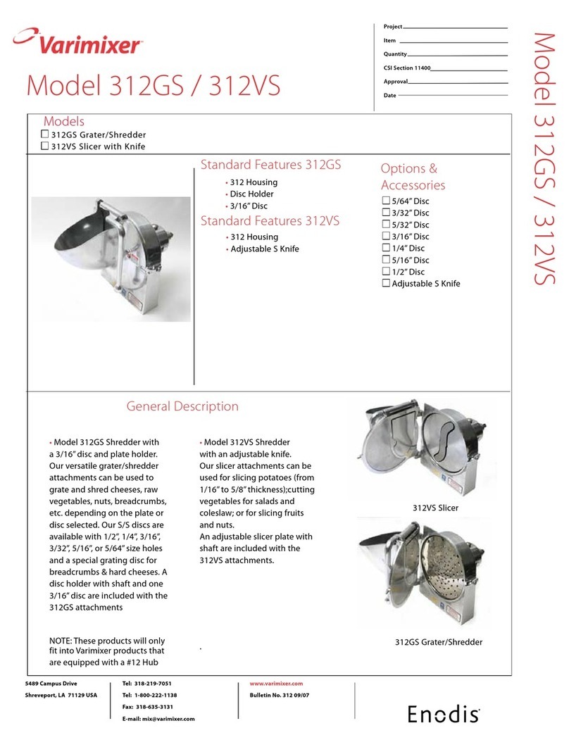 Varimixer 312GS User manual