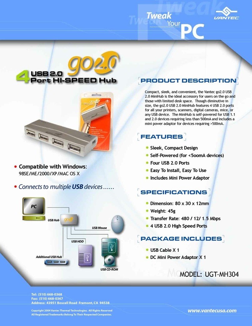 Vantec go2.0 MiniHub  UGT-MH304 UGT-MH304 Specifications