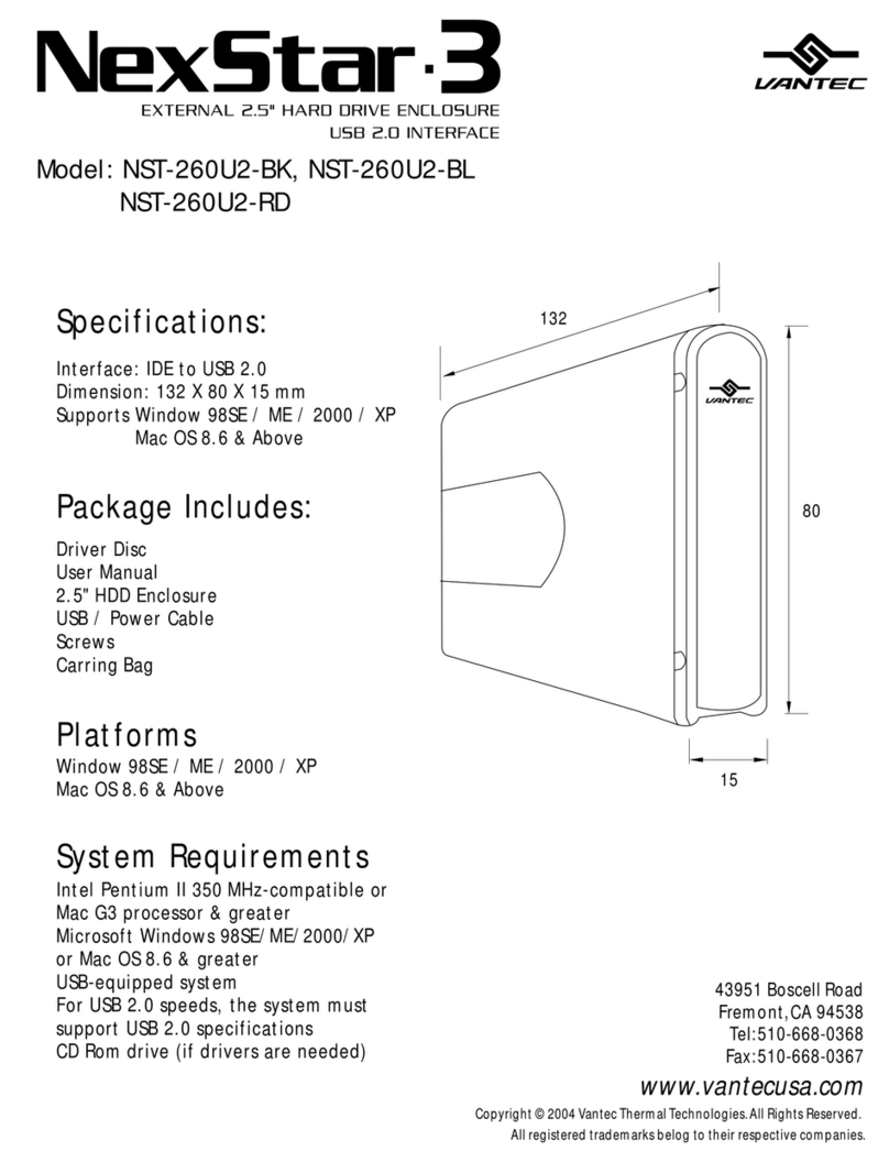 Vantec NexStar-3 MX User manual