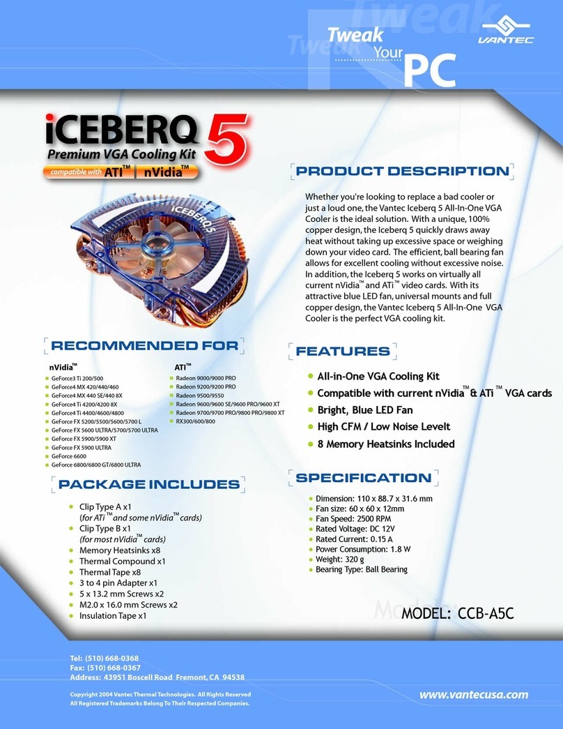 Vantec Iceberq 5 CCB-A5C Specifications