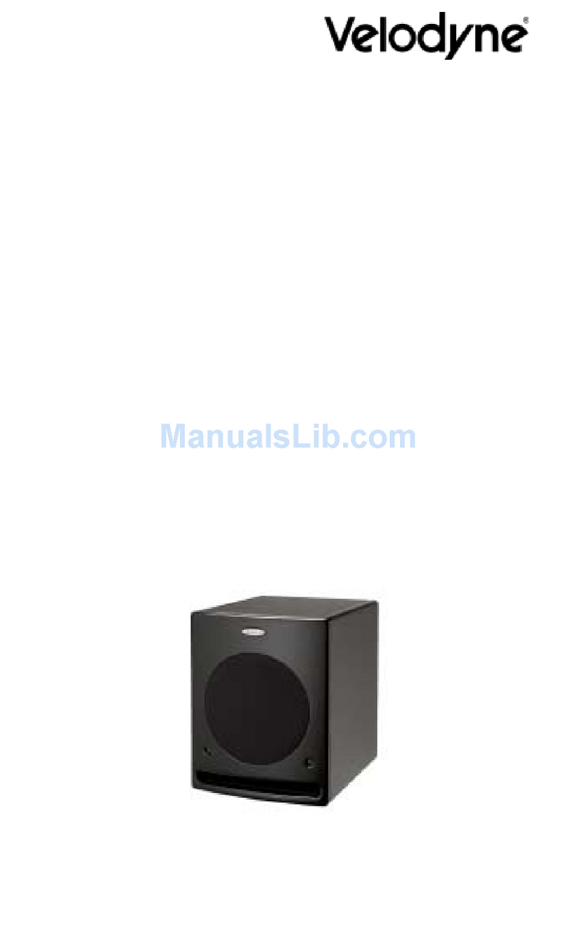 Velodyne CHT-10R user manual