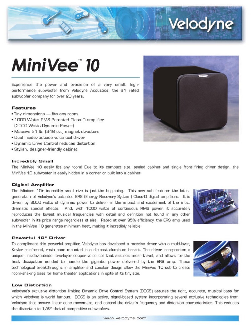 Velodyne Velodyne MINIVEE 10 User manual