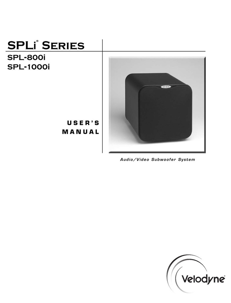 Velodyne SPL-1000I - user manual