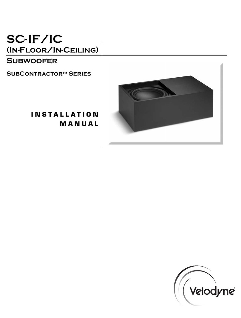 Velodyne SC-IF/IC User manual