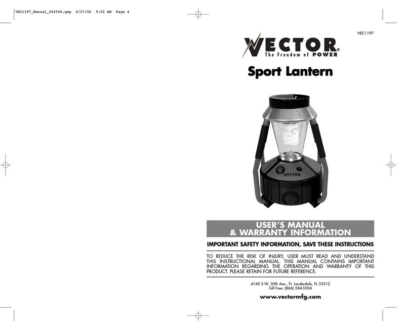 Vector SPORT LANTERN VEC1197 user manual