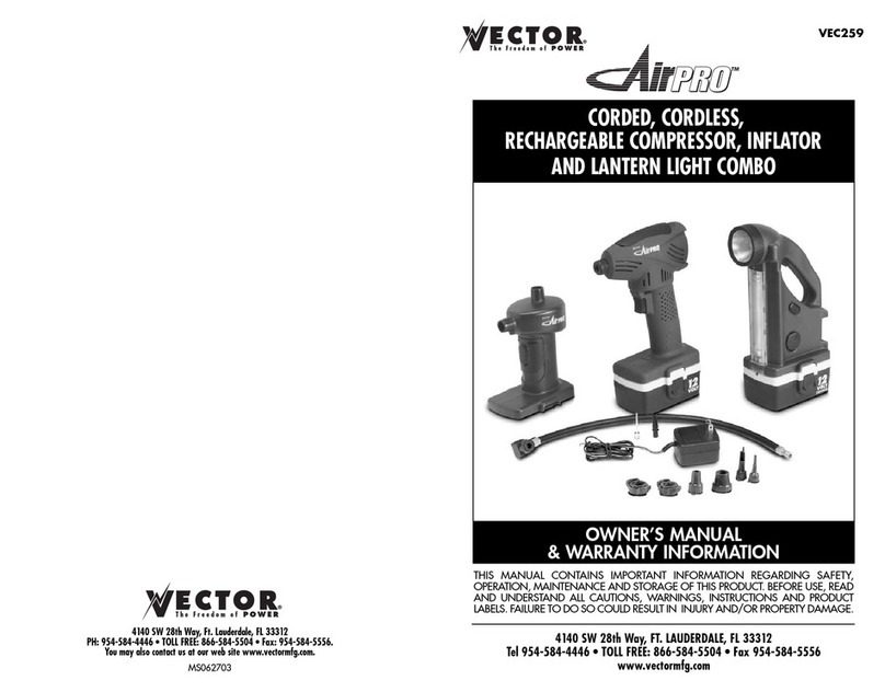 Vector AIRPRO VEC259 owner's manual
