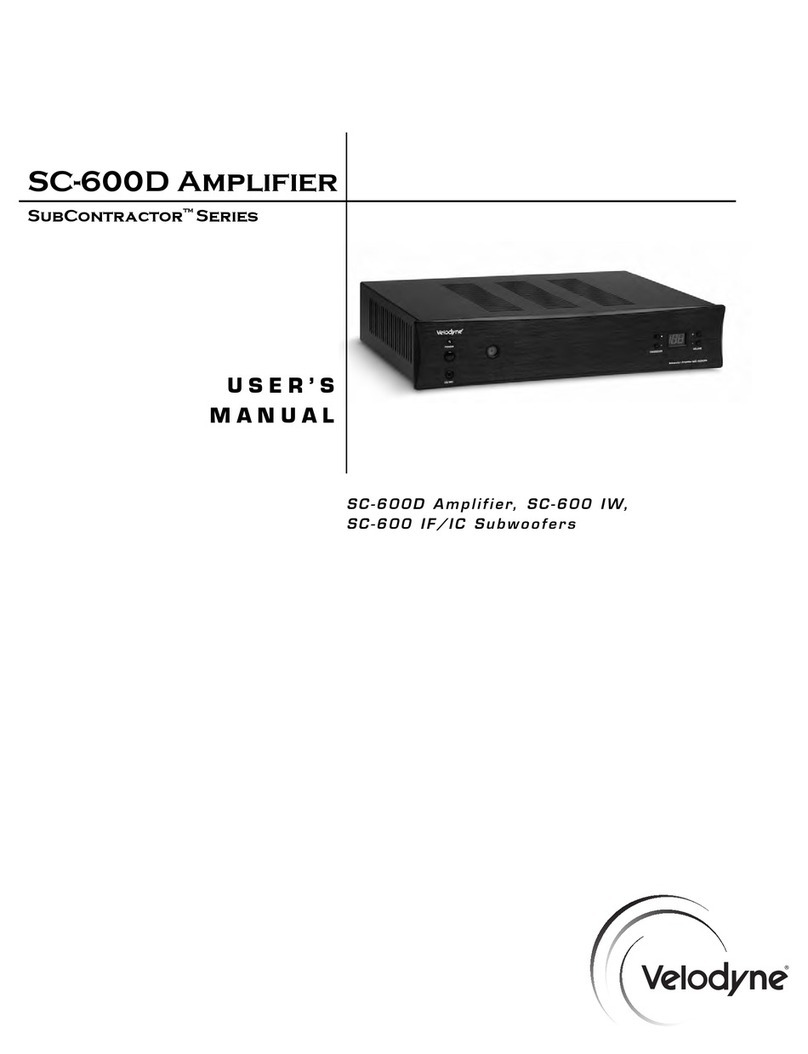 Velodyne SC-600 IW user manual