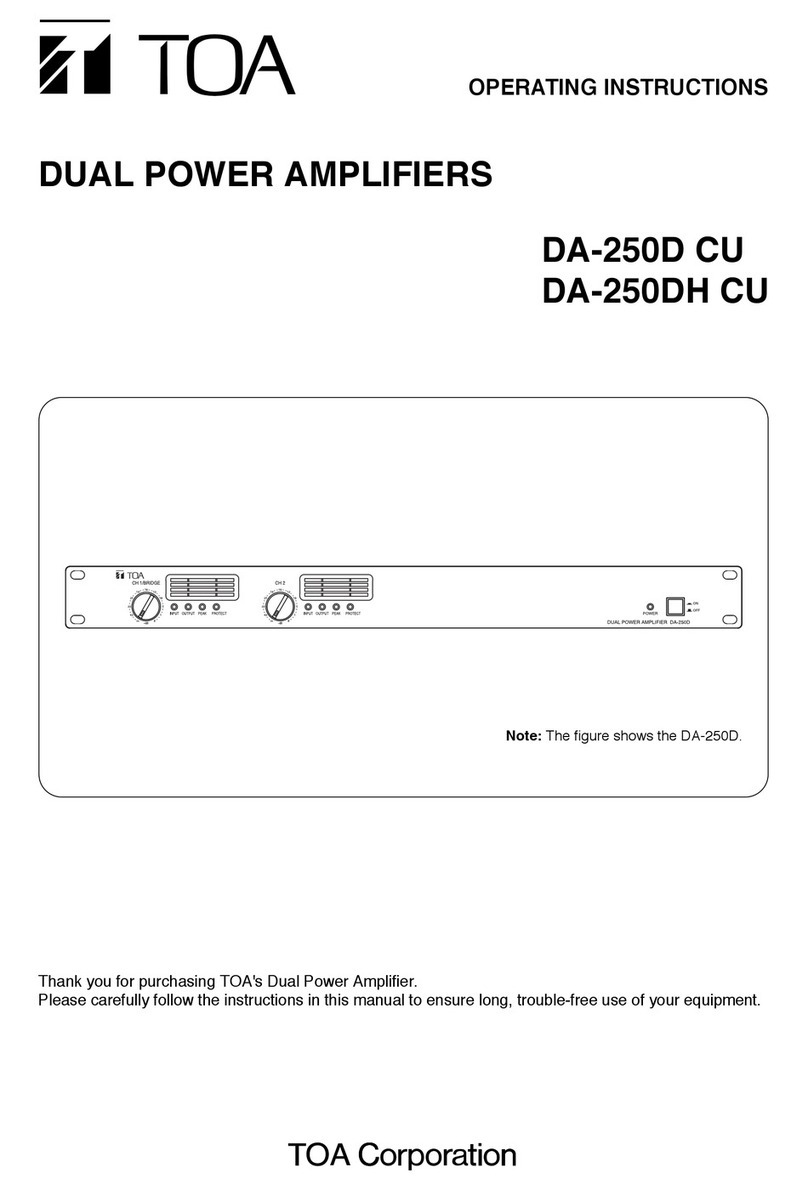 Toa DA-250DH CU User manual