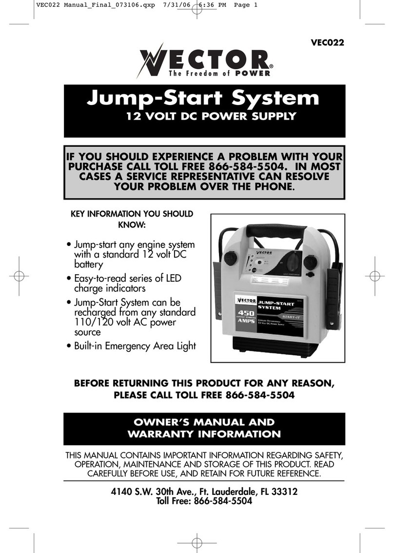 Vector VEC022 Owner's manual & warranty
