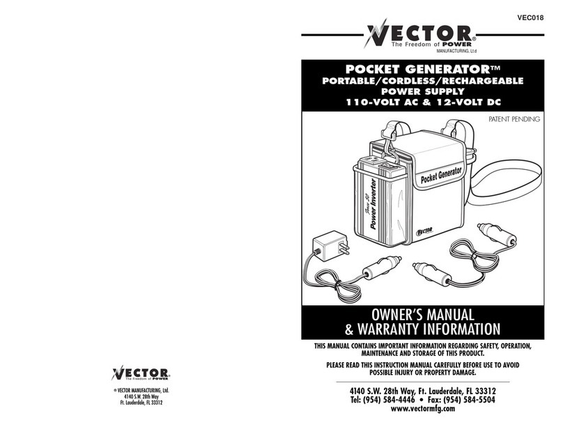 Vector Pocket Generator VEC018 Owner's manual & warranty