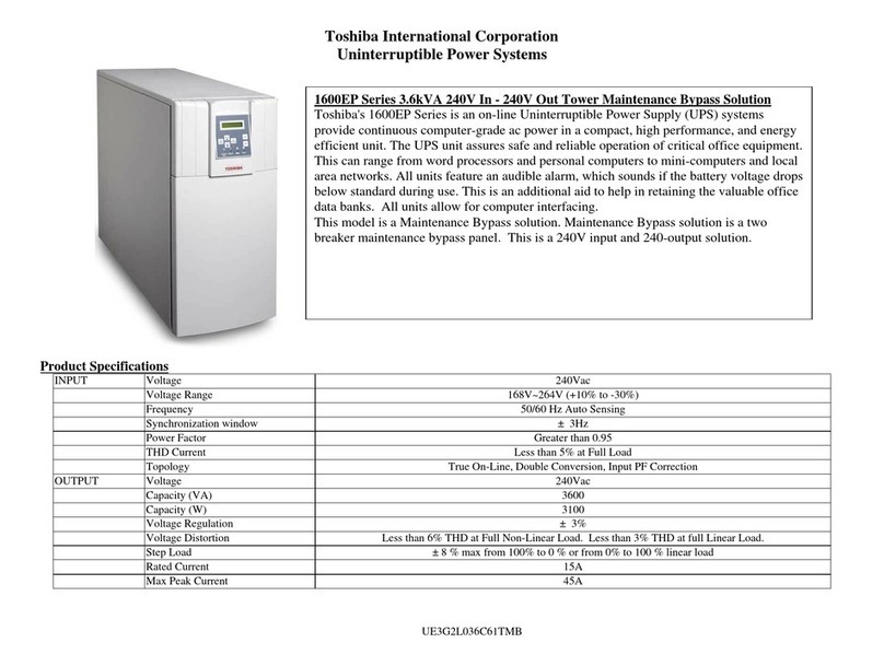 Toshiba 1600 Series Installation instructions