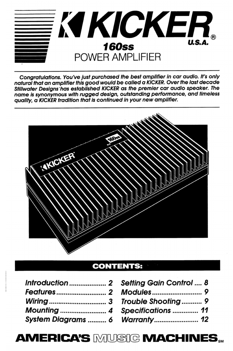 Kicker 160ss User manual