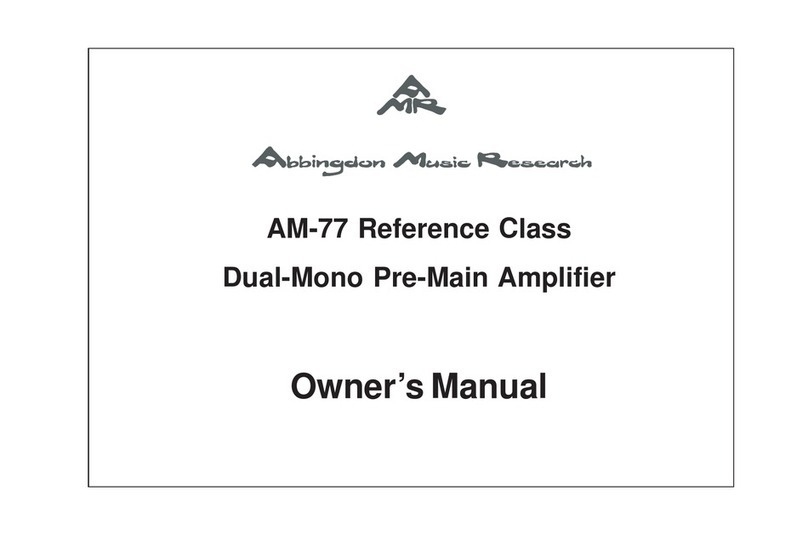 Abbingdon Music Research Dual Mono Pre-Main Amplifier AM-77 User manual