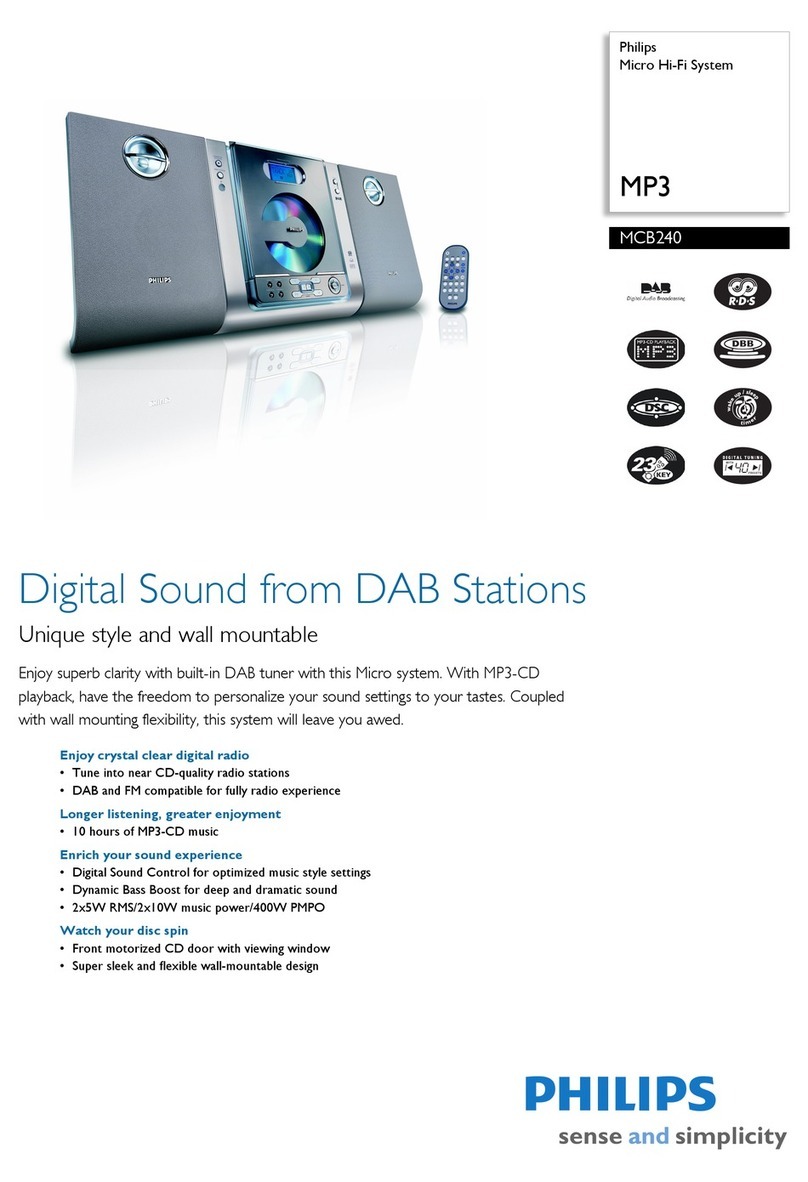 Philips MCB240 Specifications