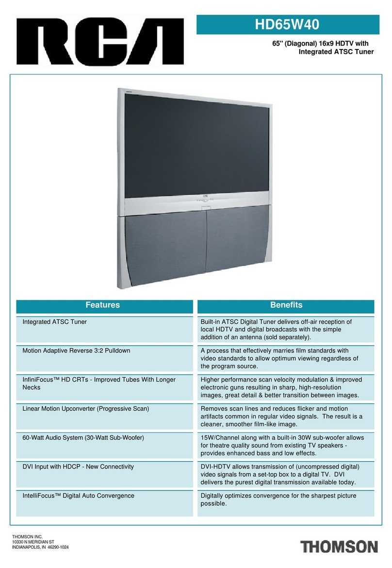 RCA HD65W40 User manual