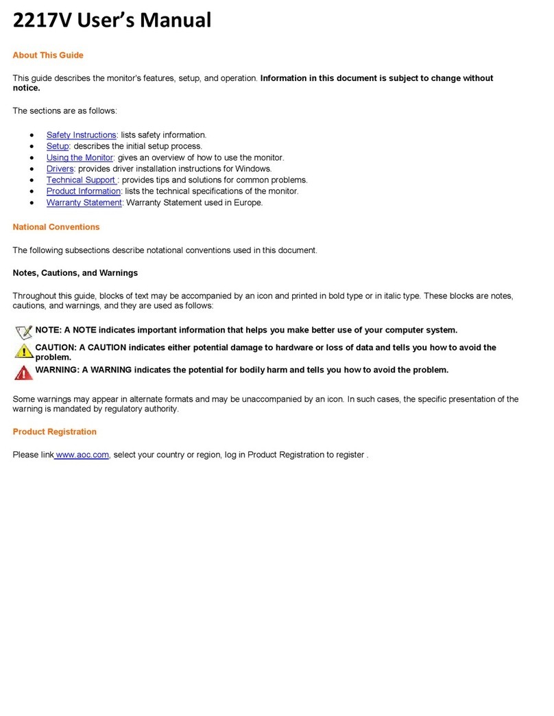 AOC 2217V User manual