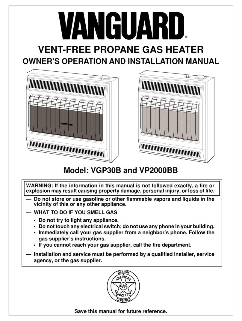 Vanguard VGP30B OWNER'S OPERATION AND INSTALLATION MANUAL