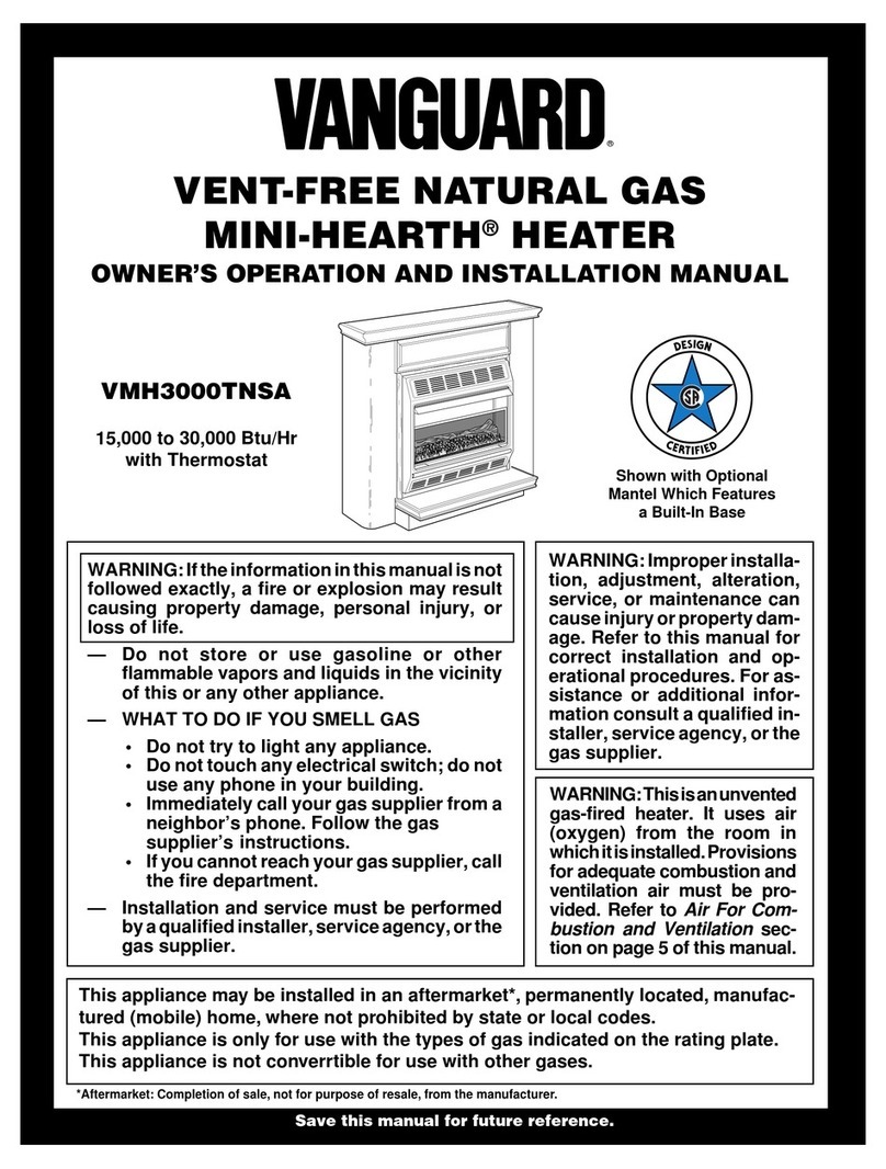 Vanguard VMH3000TNSA OWNER'S OPERATION AND INSTALLATION MANUAL Vanguard VMH3000TNSA OWNER'S OPERATION AND INSTALLATION MANUAL