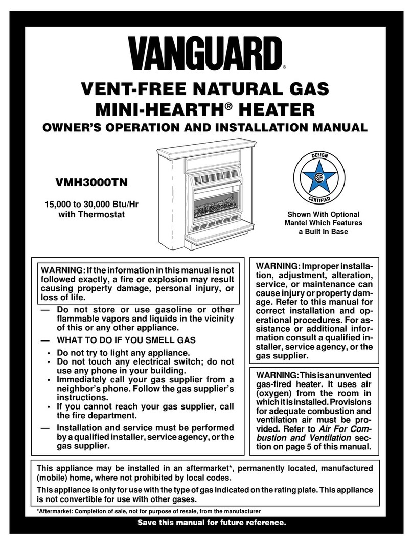 Vanguard VMH3000TN OWNER'S OPERATION AND INSTALLATION MANUAL Vanguard VMH3000TN OWNER'S OPERATION AND INSTALLATION MANUAL