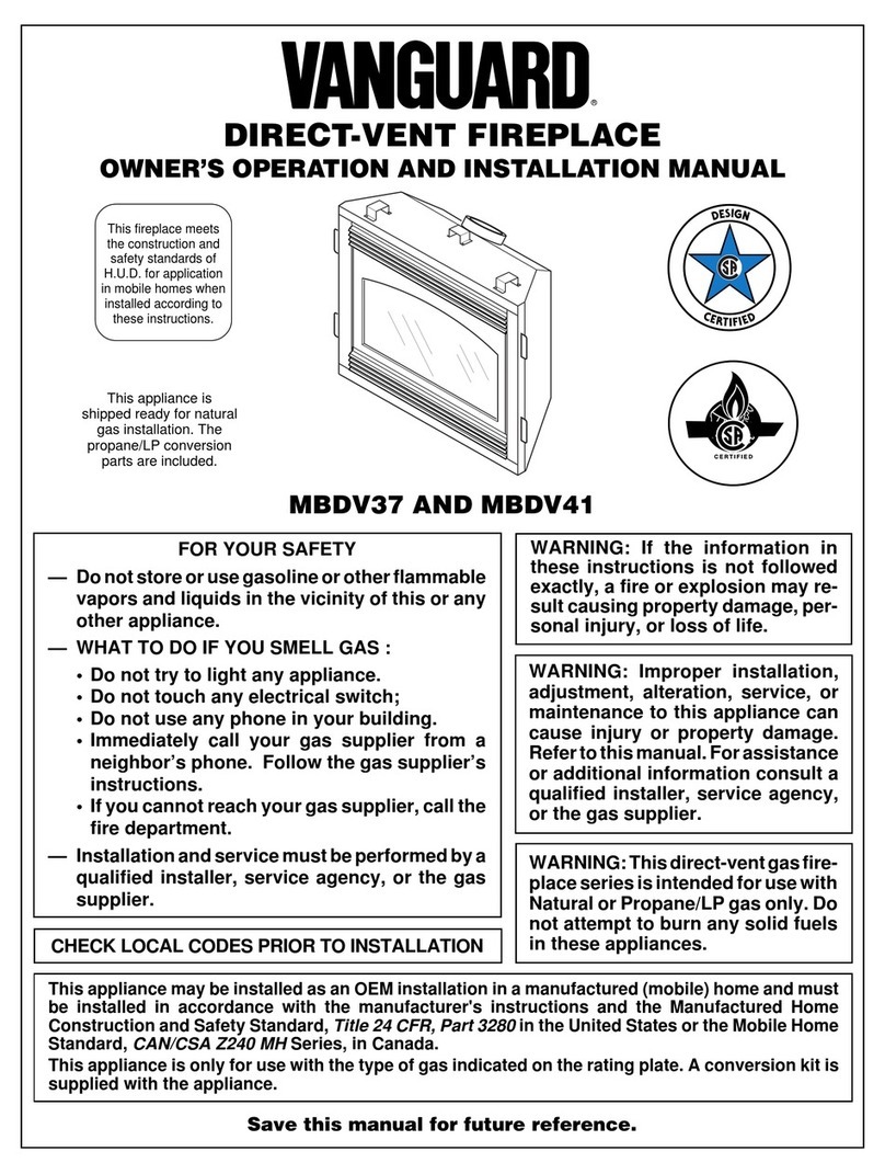 Vanguard MBDV37 OWNER'S OPERATION AND INSTALLATION MANUAL Vanguard MBDV37 OWNER'S OPERATION AND INSTALLATION MANUAL