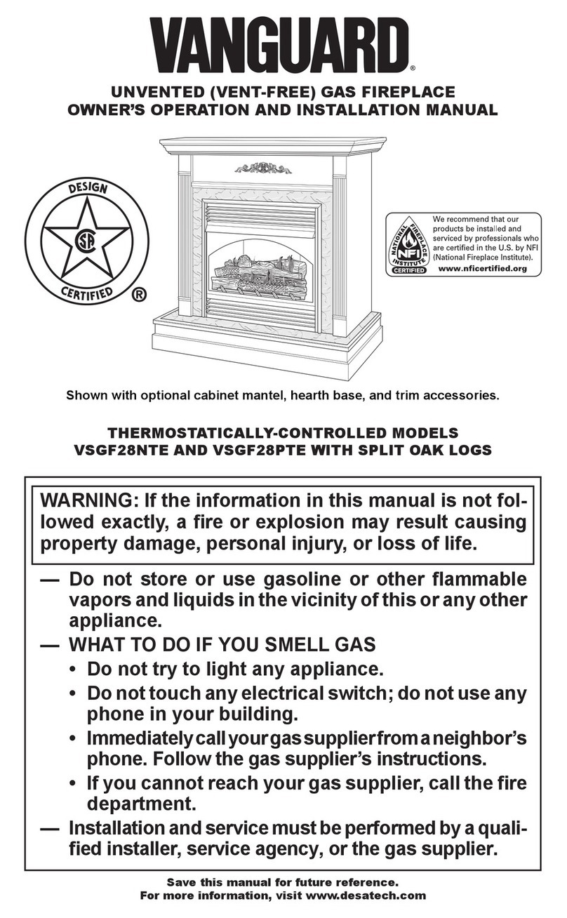Vanguard VSGF-28NTE OWNER'S OPERATION AND INSTALLATION MANUAL