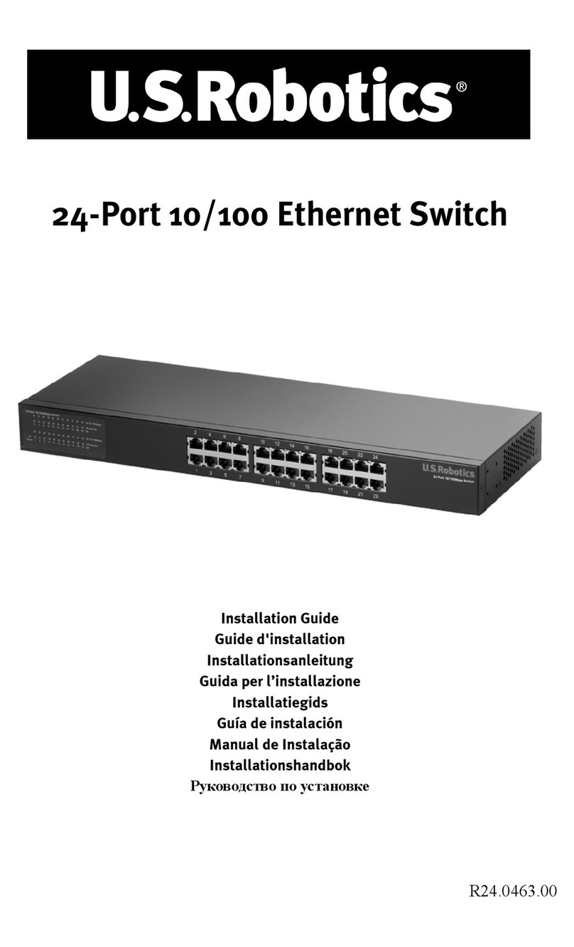 US Robotics 24-Port 10/100 Mbps Ethernet Switch User manual