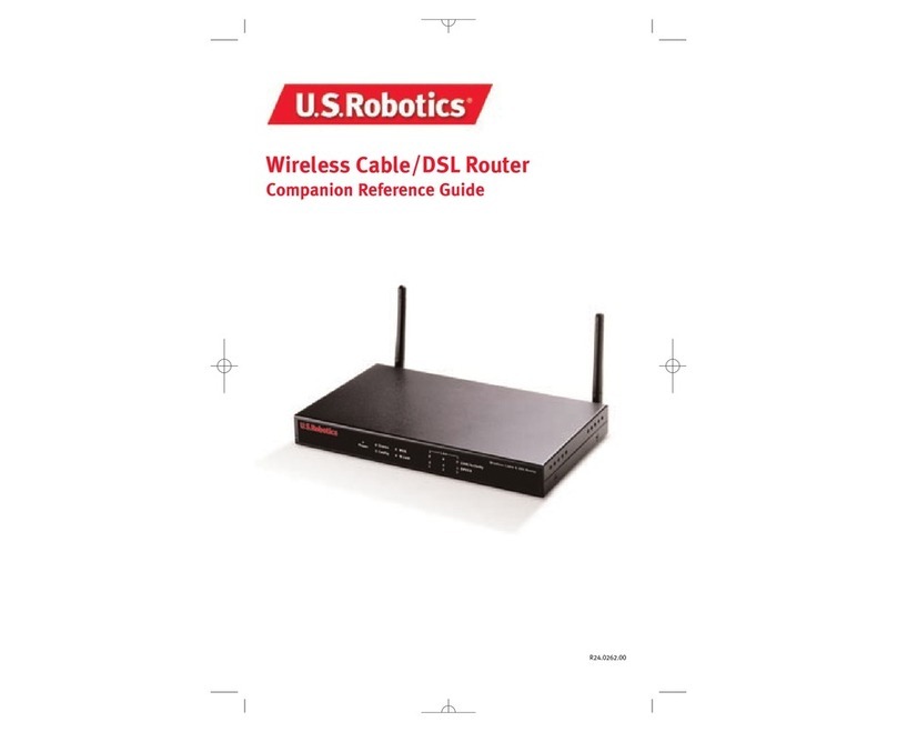 US Robotics Wireless Cable/DSL Router reference guide US Robotics Wireless Cable/DSL Router reference guide