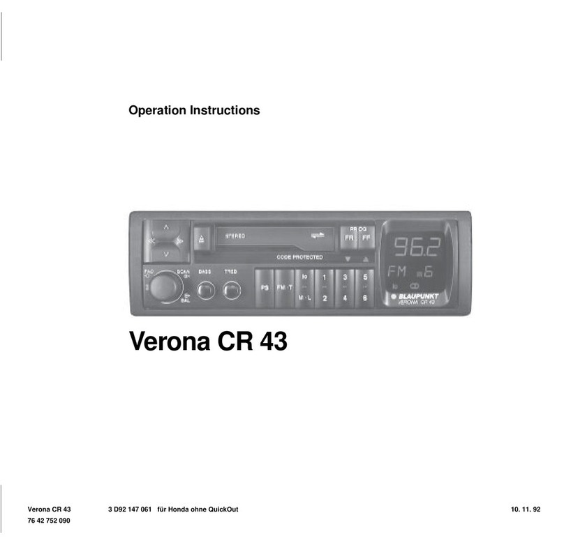 Verona Verona CR 43 Operation instructions