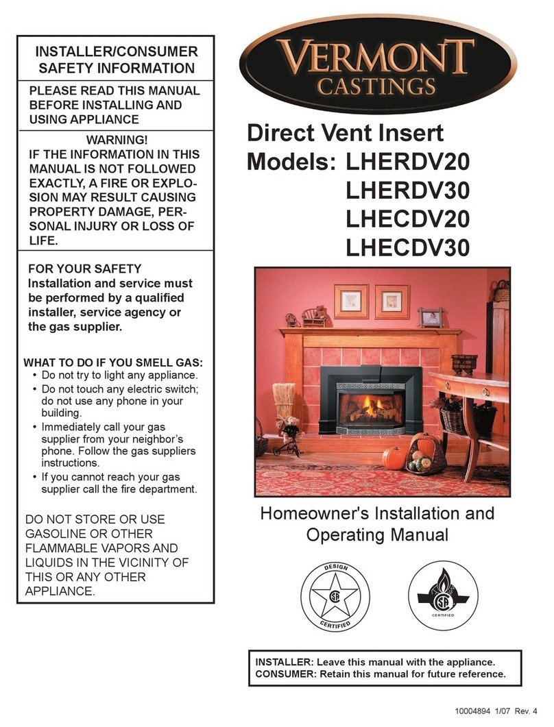 Vermont Castings LHECDV30 Mounting instructions Vermont Castings LHECDV30 Mounting instructions