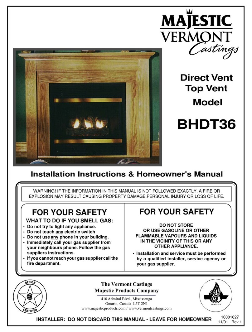 Vermont Castings BHDT36 Installation instructions & homeowner's manual Vermont Castings BHDT36 Installation instructions & homeowner's manual