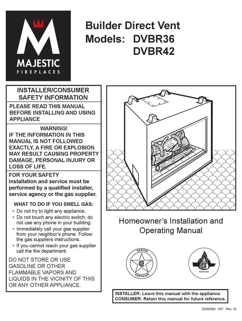 Majestic DVBR36 Homeowner's installation and operating manual Majestic DVBR36 Homeowner's installation and operating manual
