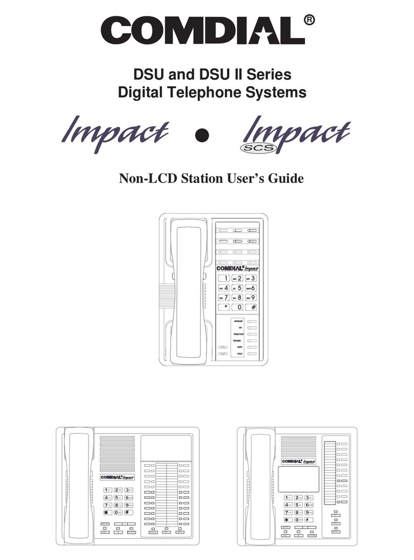 Comdial R DSU User manual