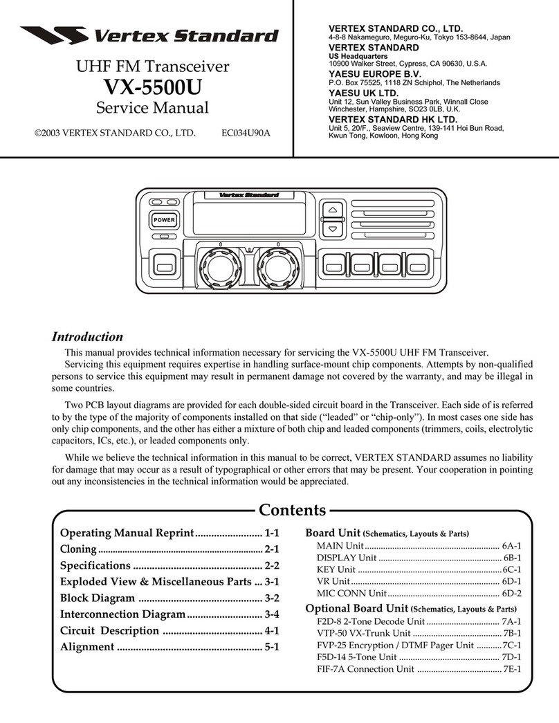 Vertex Standard VX-5500U Service manual