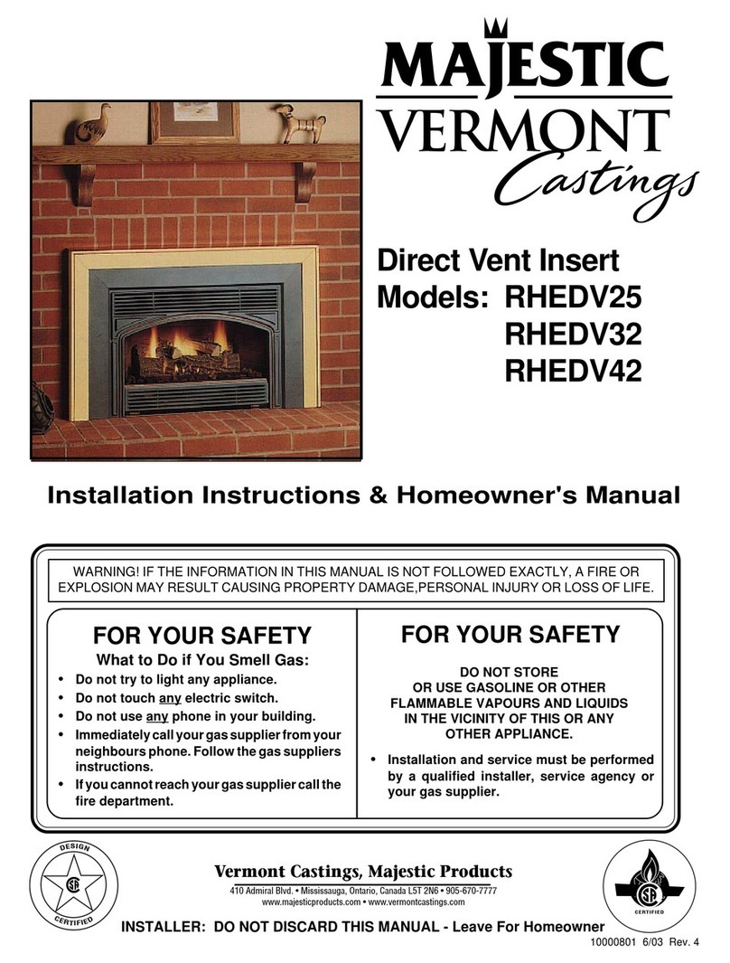 Vermont Castings RHEDV25 User manual