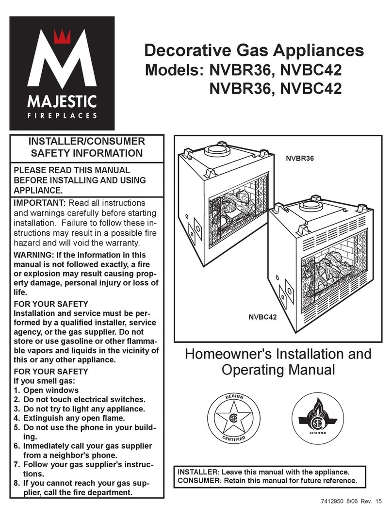 Majestic fireplaces NVBC42 Mounting instructions